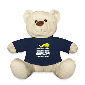 J’adore ce jeu cadeau de joueur de tennis - Nounours - bleu marine - Devant