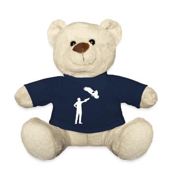 Falkner Mit Greifvogel Falke Falknerei Geschenk - Teddy - French Navy - Vorne