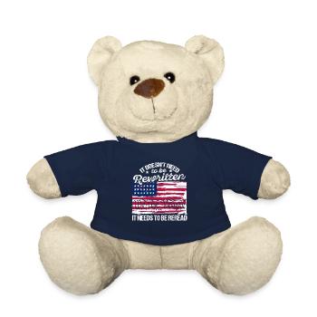 Vintage US American Flag It Needs To Be Reread We - Teddy - French Navy - Vorne