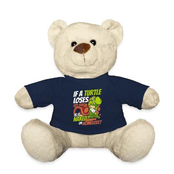 If A Turtle Loses It's Shell Tortoise - Teddy Bear - french navy - Front