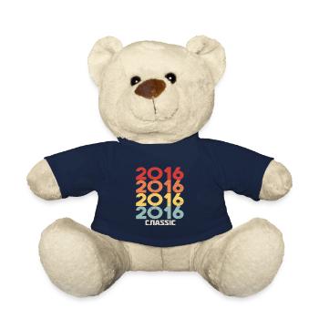 2016 Anniversaire dans le style vintage classique 2016 - Nounours - bleu marine - Devant