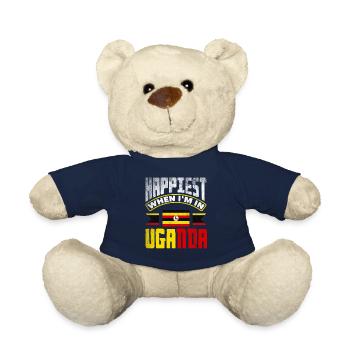 Ugandan Uganda Ugandan Flag Quote - Teddy Bear - french navy - Front