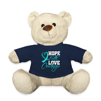 Espoir Foi Amour Courage Pstd Conscience du stress - Nounours - bleu marine - Devant