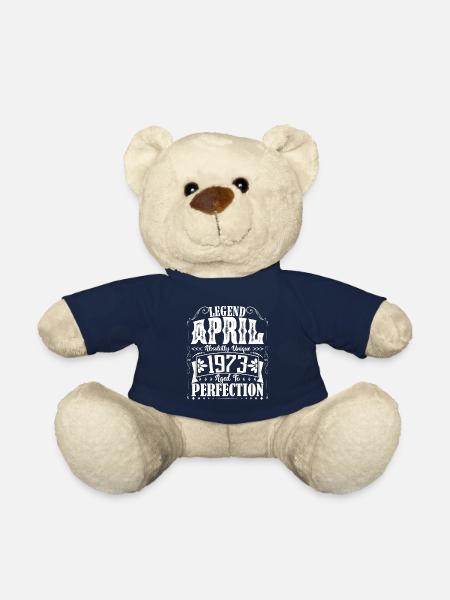 Avril 1973. Anniversaire avril 1973. Cadeau 1973. - Nounours - bleu marine