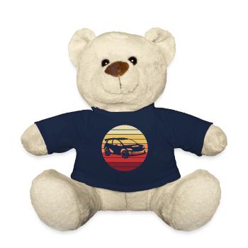 Rally Motorsport Racing Car Driver Retro Cadeau - Nounours - bleu marine - Devant