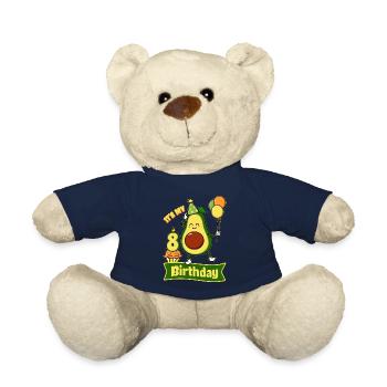 Avocado Lover 8th Birthday Guacamole Avocats - Nounours - bleu marine - Devant