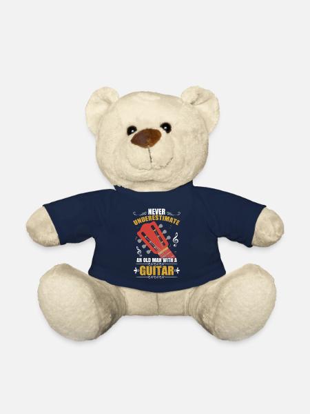 Never Underestimate An Old Man With A Guitar - Teddy Bear - french navy