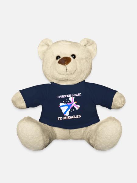 I prefer logic to miracles - Atheist - Teddy Bear - french navy