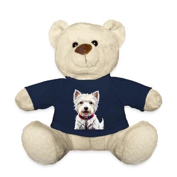 West Highland White Terrier - Westie - Teddy Bear - french navy - Front