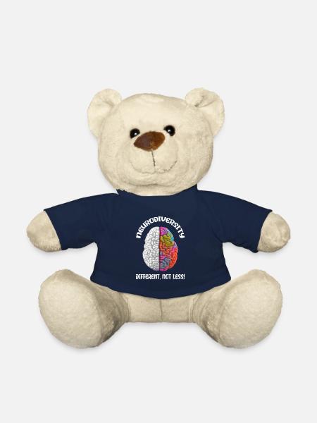 "Different, Not Less" Neurodiversity - Teddy Bear - french navy