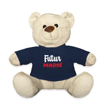 Homme Futur Marié Cadeau Humour EVG - Nounours - bleu marine - Devant