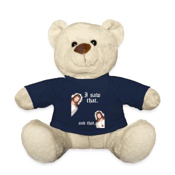 Drôle de Dieu Citation chrétienne I Jésus Meme J’ai vu ça - Nounours - bleu marine - Devant