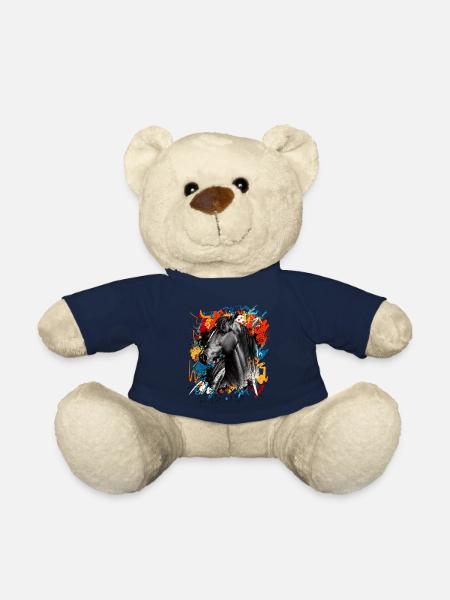 Cheval - Nounours - bleu marine