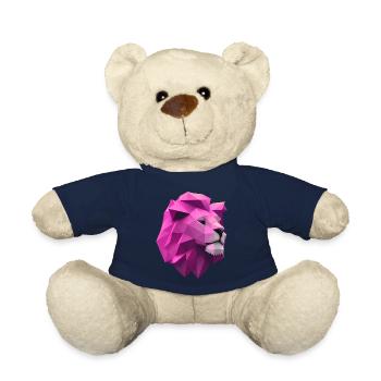 Löwe pink Low Poly Art - Teddy - French Navy - Vorne