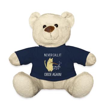 Instrument à vent en bois et instrument à vent basson - Nounours - bleu marine - Devant