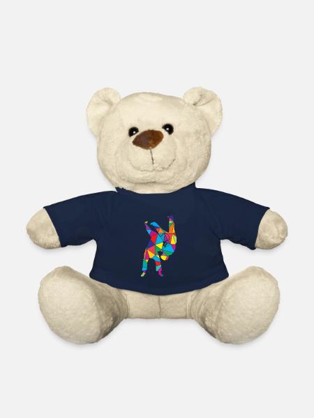 Low Poly Arts Martiaux Polygone Polygone Judo - Nounours - bleu marine