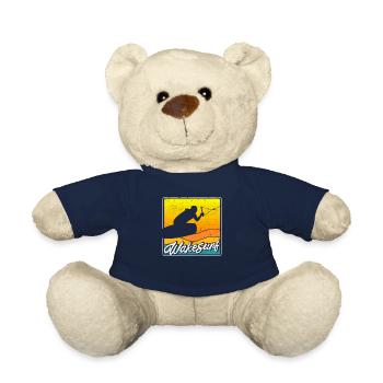 Wakesurf Rétro Wakesurf Vintage Lake Ocean River - Nounours - bleu marine - Devant