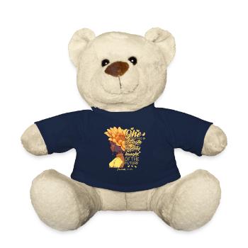 Christlich Bibel Vers Sonnenblume Religiös Cool - Teddy - French Navy - Vorne