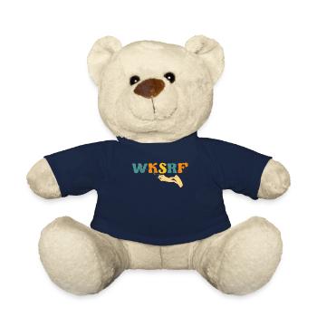 WKSRF Wakesurf Wake Surf Surfing Retro Boat Surfing - Teddy Bear - french navy - Front