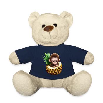 Kleiner Affe in einer Ananas - Teddy - French Navy - Vorne