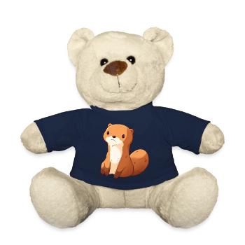 Cute Mongoose - Teddy Bear - french navy - Front