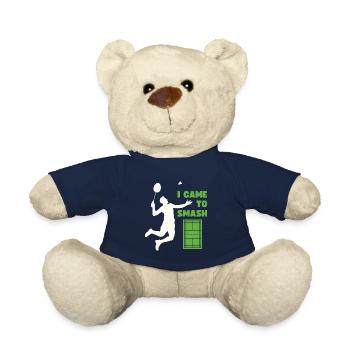 Federball Spruch, Federballspiel, Badminton Game - Teddy - French Navy - Vorne