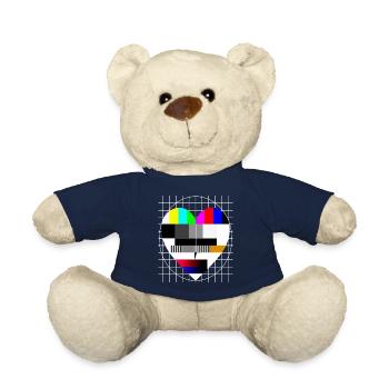 Test Image Coeur I Love 90s Party Love 80s - Nounours - bleu marine - Devant