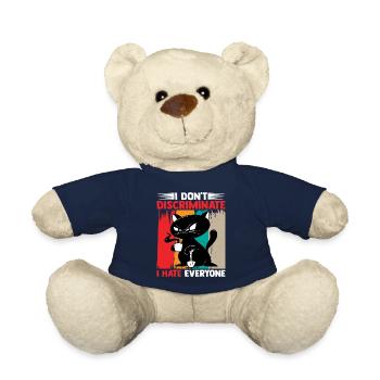 I Don't Discriminate I Hate Everyone 17 - Teddy Bear - french navy - Front