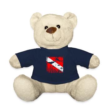 Scuba Dive Flag Tieftauchen Divemaster Tauchlehrer - Teddy - French Navy - Vorne