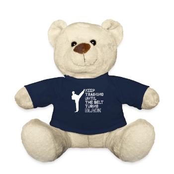 Keep Training Until Belt Turns Black Martial Arts - Teddy Bear - french navy - Front