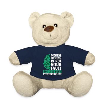 Mental Health Mental Illnesses Is Not Health Care - Teddy Bear - french navy - Front