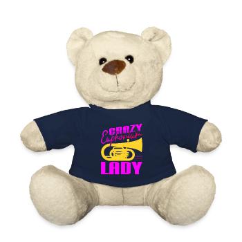 Crazy Euphorium Lady Baritone Player Gifts - Teddy Bear - french navy - Front