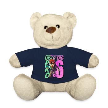 Finally 6 years old – Lasertag birthday - Teddy Bear - french navy - Front