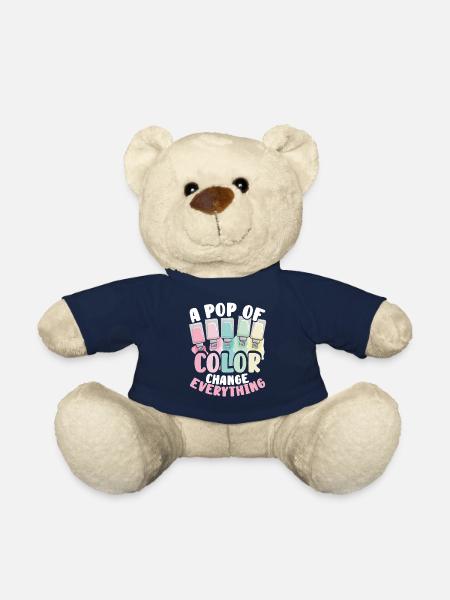 A splash of color changes everything - Teddy Bear - french navy