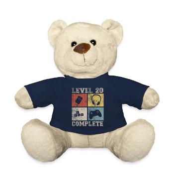 20 Birthday Gamer Level 20 complete Vintage - Teddy Bear - french navy - Front
