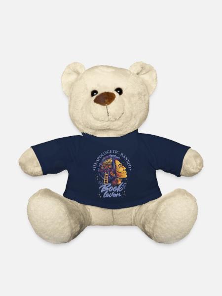 Unapologetic Banned Book Lover - Teddy Bear - french navy