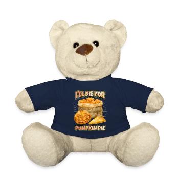 Pumpkin Saying, Pumpkin Pie, Halloween Pumpkins - Teddy Bear - french navy - Front