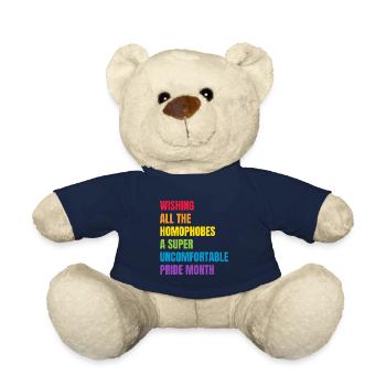Conception du mois de la fierté LGBT pour la fierté gaie - Nounours - bleu marine - Devant
