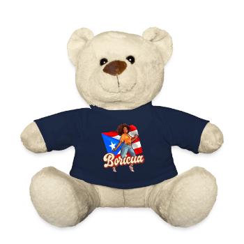 Afro latina boricua puerto rico caribbean dancing - Teddy Bear - french navy - Front