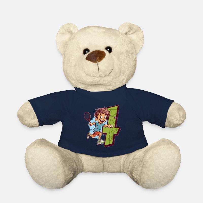 Je suis 7 Badminton Kid - Badminton - Nounours - bleu marine