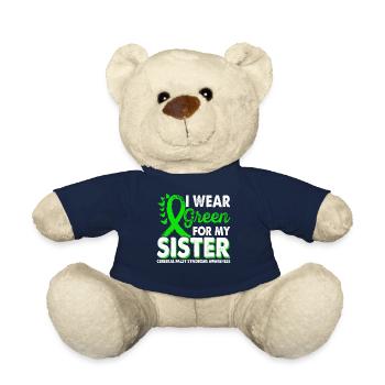Wear green for awareness of the - Teddy Bear - french navy - Front