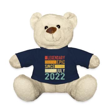 Anniversaire Juillet 2022 Épopée légendaire - Nounours - bleu marine - Devant