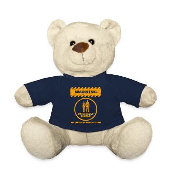 Warning Officially Single Eager Attitude - Teddy Bear - french navy - Front