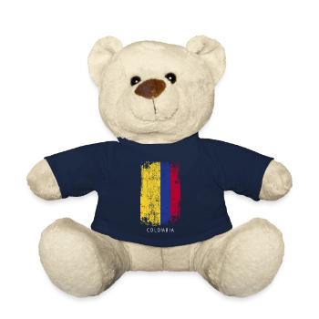 Souvenir with the country flag of Colombia - Teddy Bear - french navy - Front