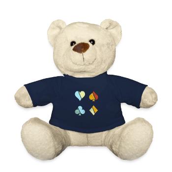 Poker Rétro - Nounours - bleu marine - Devant