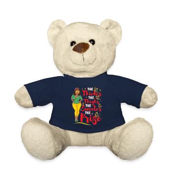 Women Black History Juneteenth Freedom Day - Teddy Bear - french navy - Front