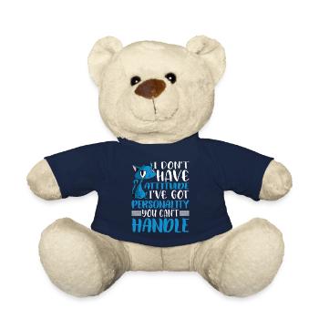 I Don't Have Attitude 5 - Teddy Bear - french navy - Front