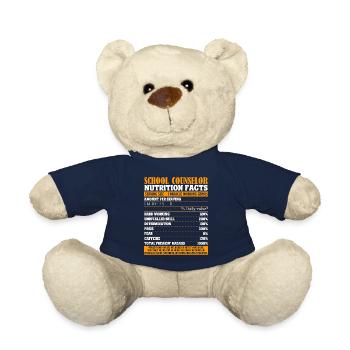 School Counselor School Counselor Nutrition Facts - Teddy Bear - french navy - Front