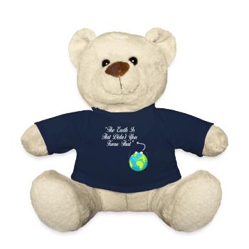 La terre est plate, vous ne le saviez pas ? - Nounours - bleu marine - Devant