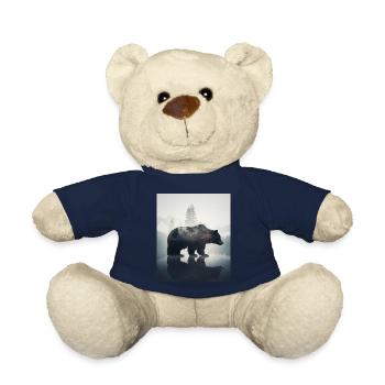 Ours majestueux dans les montagnes sur Forest - Nounours - bleu marine - Devant